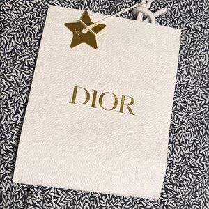 Dior White Bag with Gold Accents